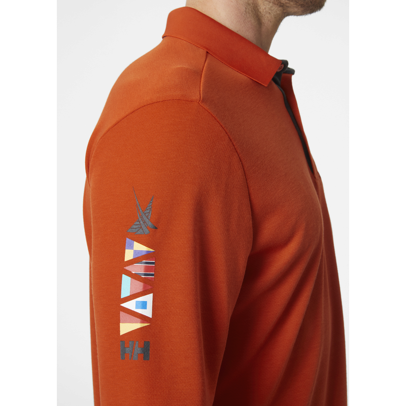 POLO SKAGERRAK QUICK-DRY RUGGER ORANGE ET AZURITE HELLY HANSEN