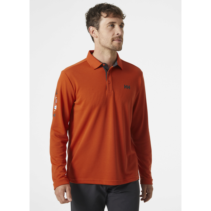 POLO SKAGERRAK QUICK-DRY RUGGER ORANGE ET AZURITE HELLY HANSEN