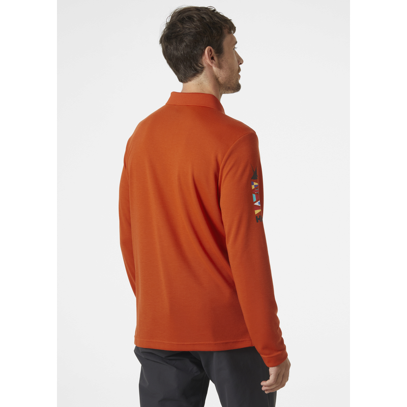 POLO SKAGERRAK QUICK-DRY RUGGER ORANGE ET AZURITE HELLY HANSEN