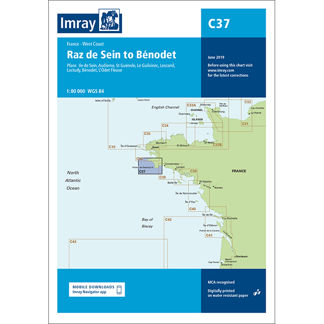 CARTE IMRAY C37 RAZ DE SEIN TO BENODET