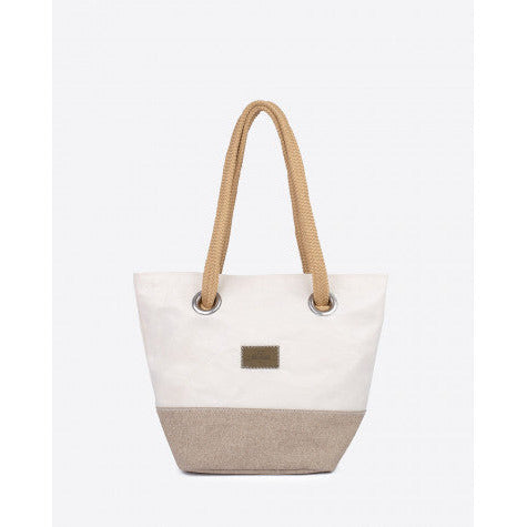 SAC A MAIN LEGENDE DACRON LIN CUIR KAKI 727 SAILBAGS