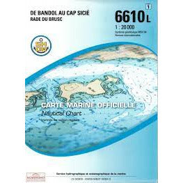 CARTE SHOM 6610L BANDOL - CAP SICIE