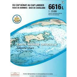 CARTE SHOM 6616L CAP BÉNAT-CAP