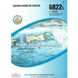 CARTE SHOM 6822L ABORDS NORD DE BASTIA