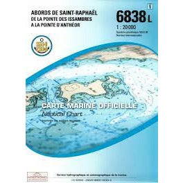 CARTE SHOM 6838L ABORDS DE ST-RAPHAËL