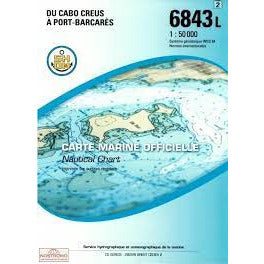CARTE SHOM 6843L CABO CREUS À PORT-BACARÈS