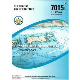 CARTE SHOM 7015L GIBRALTAR - BALEARES