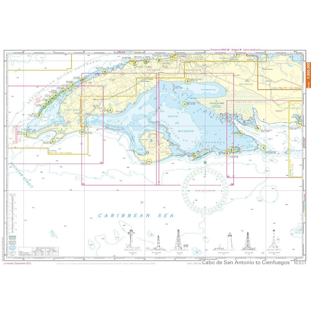 Carte NV Charts Cuba Sud Ouest Reg. 10.3 Cuba Southwest, Cabo de San Antonio to Cienfuegos