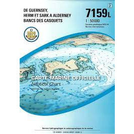 CARTE SHOM 7159L DE GUERNESEY À ALDERNEY