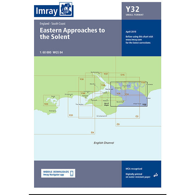 CARTE IMRAY Y32 EASTERN APPROACH TO THE SOLENT