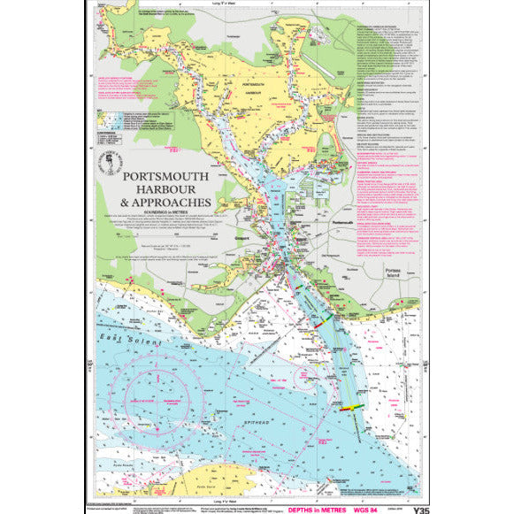 CARTE IMRAY Y35 PORTSMOUTH HARBOUR AND APPROACHES