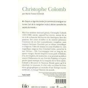 CHRISTOPHE COLOMB - MARIE-FRANCE SCHMIDT