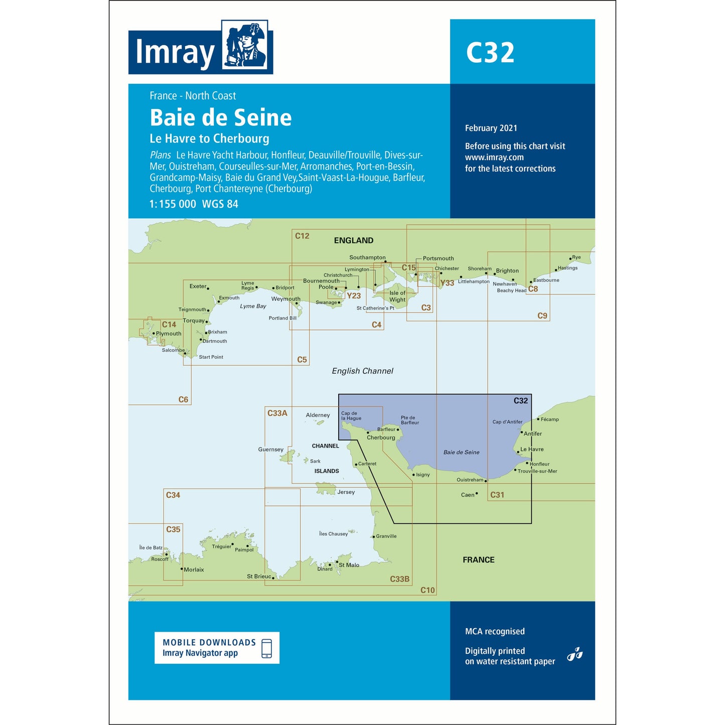 CARTE IMRAY C32 BAIE DE SEINE