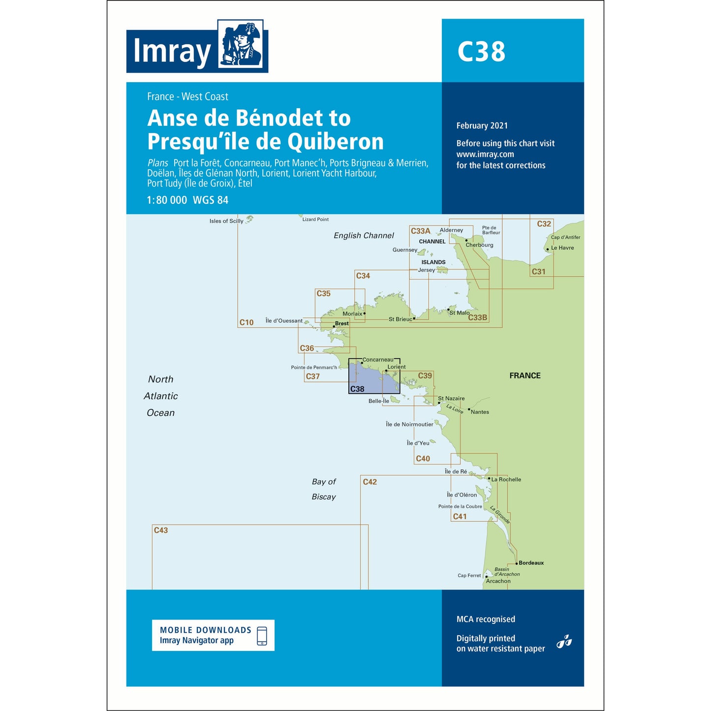 CARTE IMRAY C38 ANSE BENODET-QUIBERON