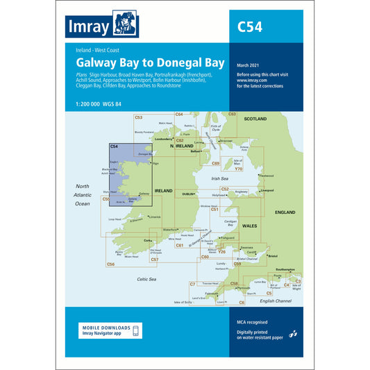 CARTE IMRAY C54 GALWAY BAY TO DONEGAL BAY