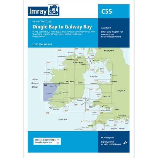 CARTE IMRAY C55 DINGLE BAY-GALWAY BAY