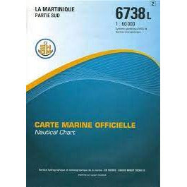 CARTE SHOM 6738L LA MARTINIQUE PARTIE SUD