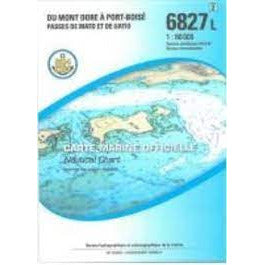 CARTE SHOM 6827L NOUVELLE CALÉDONIE DU MONT DORE PORT BOISÉ