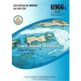 CARTE SHOM 6966L  DES HÉAUX-DE-BRÉHAT AU  CAP LÉVI