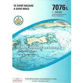 CARTE SHOM 7076L DE SAINT-NAZAIRE À SAINT-MALO