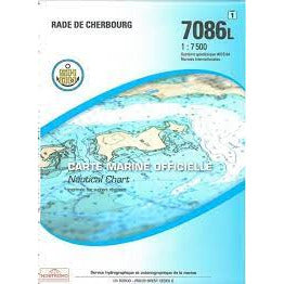 CARTE SHOM 7086L RADE DE CHERBOURG