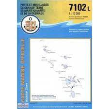 CARTE SHOM 7102L PORTS ET MOUILLAGES GUADELOUPE