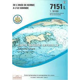 CARTE SHOM 7151L ANSE DE KERNIC À ILE-GRANDE