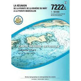 CARTE SHOM 7222L RÉUNION - PARTIE EST