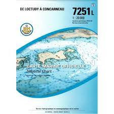 CARTE SHOM 7251L DE LOCTUDY A CONCARNEAU