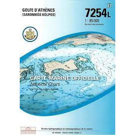 CARTE SHOM 7254L GOLFE ATHENES*