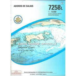 CARTE SHOM 7258L ABORDS CALAIS