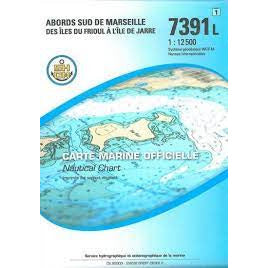 CARTE SHOM 7391L ABORDS SUD DE MARSEILLE