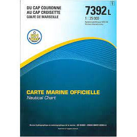 CARTE SHOM 7392L CAP COURONNE AU CAP CROISETTE