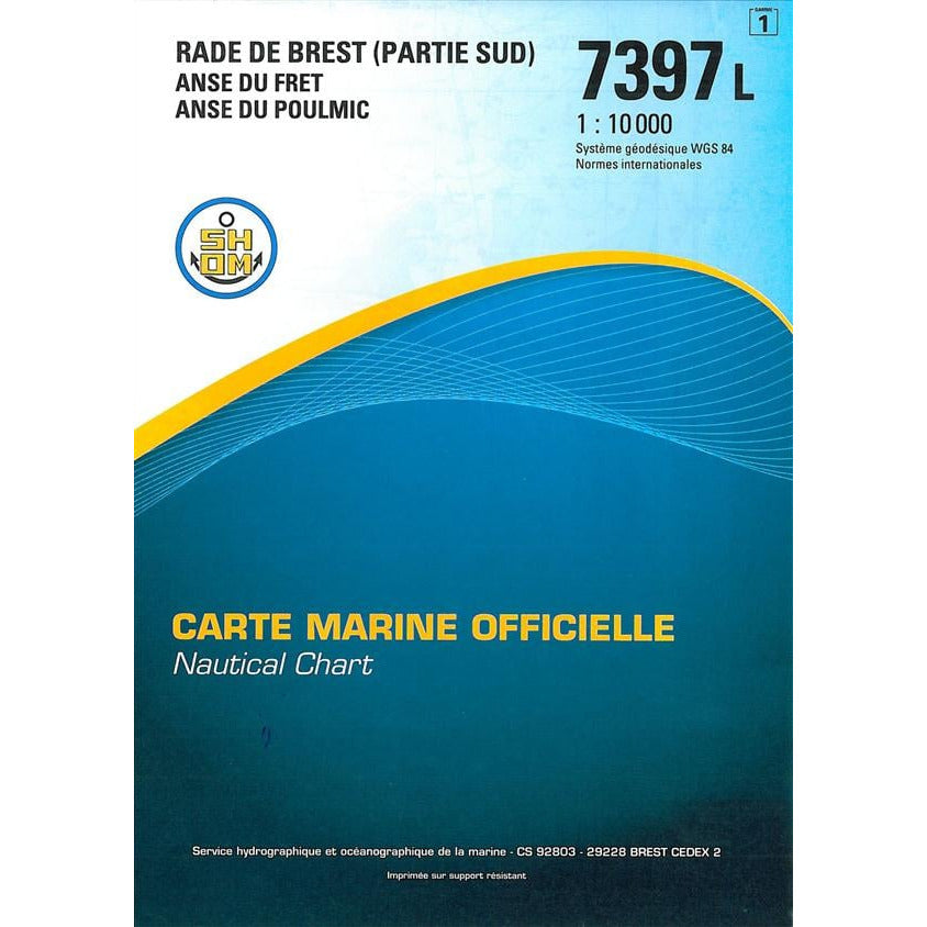 CARTE SHOM 7397L RADE DE BREST PARTIE SUD