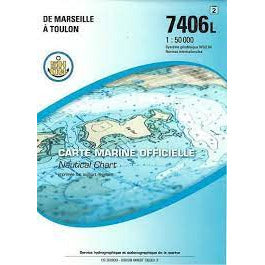 CARTE SHOM 7406L MARSEILLE A TOULON