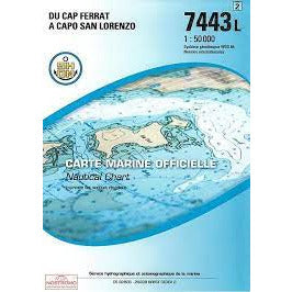 CARTE SHOM 7443L CAP FERRAT-CAPO S. LORENZO