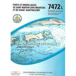 CARTE SHOM 7472L ST-MARTIN ET ST-BARTH