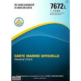 CARTE SHOM 7672L DE CABO SACRATIF À CABO DE GATA*