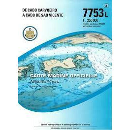 CARTE SHOM 7753L DE LISBONNE A CABO SAO VICENTE*