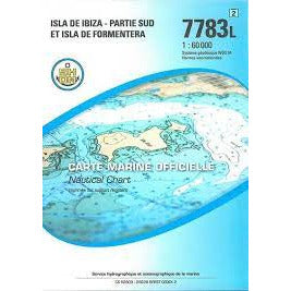 CARTE SHOM 7783L ISLA DE IBIZA FORMENTERA