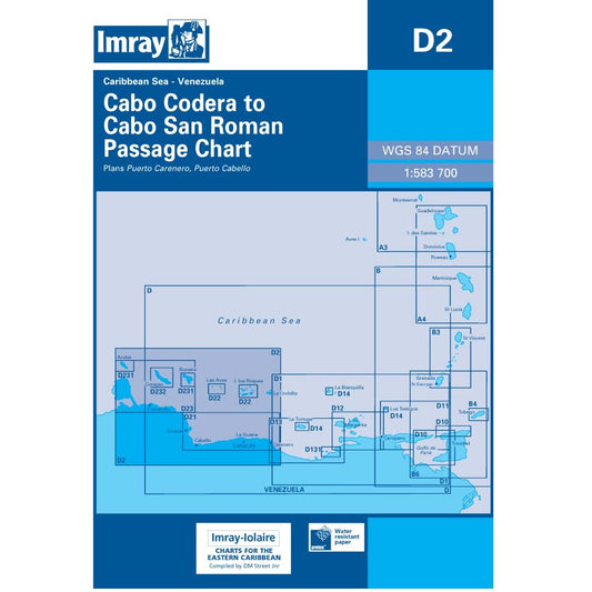 Carte Imray D2 Venezuela: Cabo Codera to Cabo San Roman