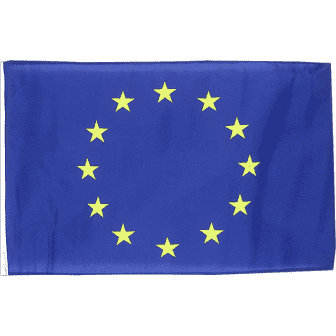 DRAPEAU DE BATEAU-PAVILLON 30 X 45 UNION EUROPEENNE