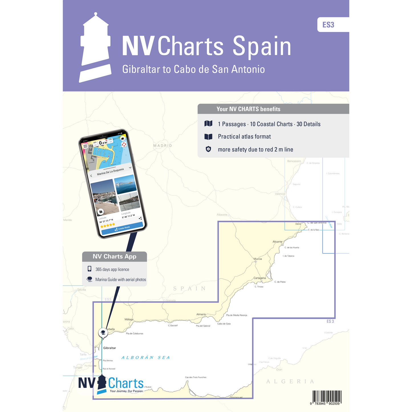 NV Atlas Spain ES3 Gibraltar to Cabo de San Antonio