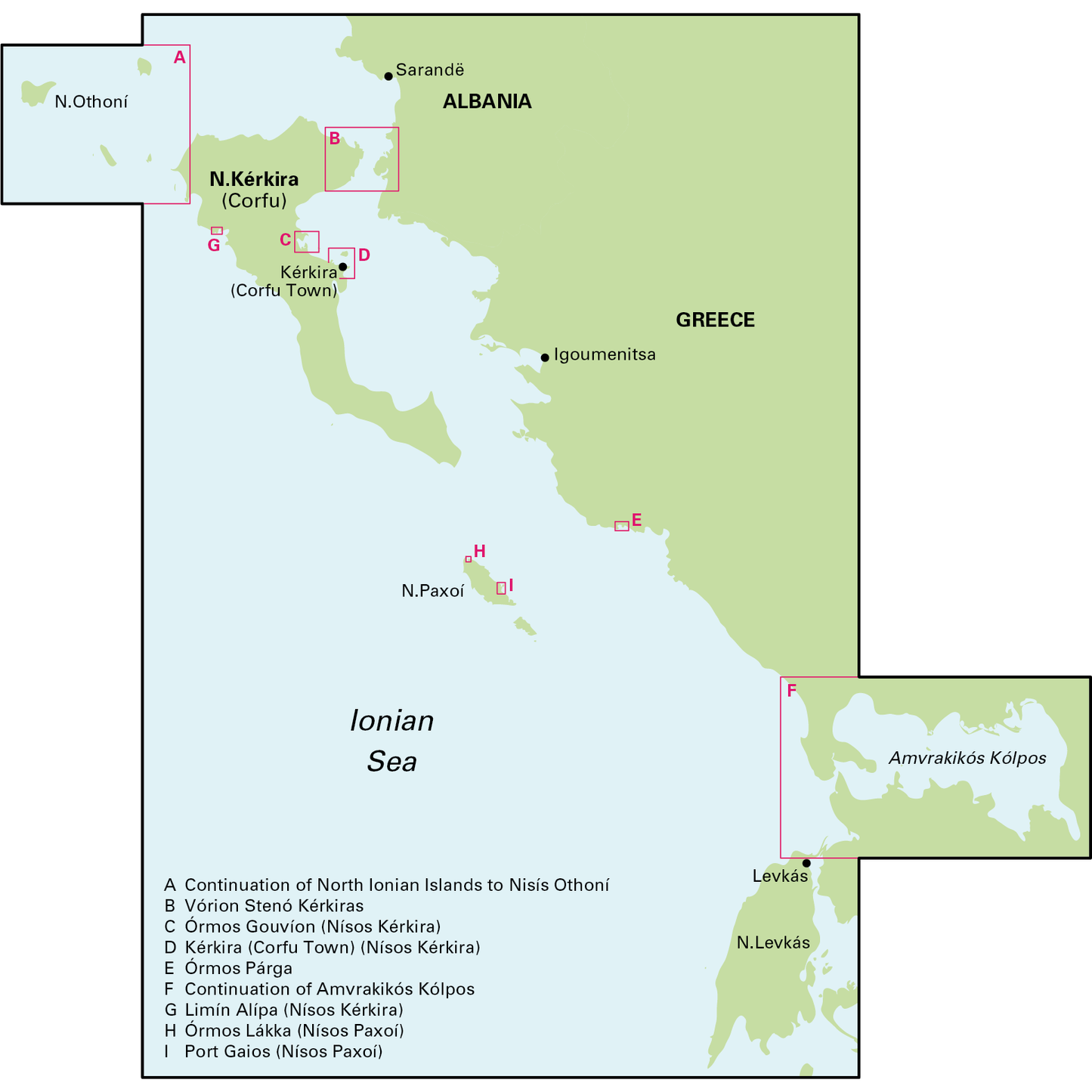 CARTE IMRAY G11 NORTH IONIAN ISLANDS