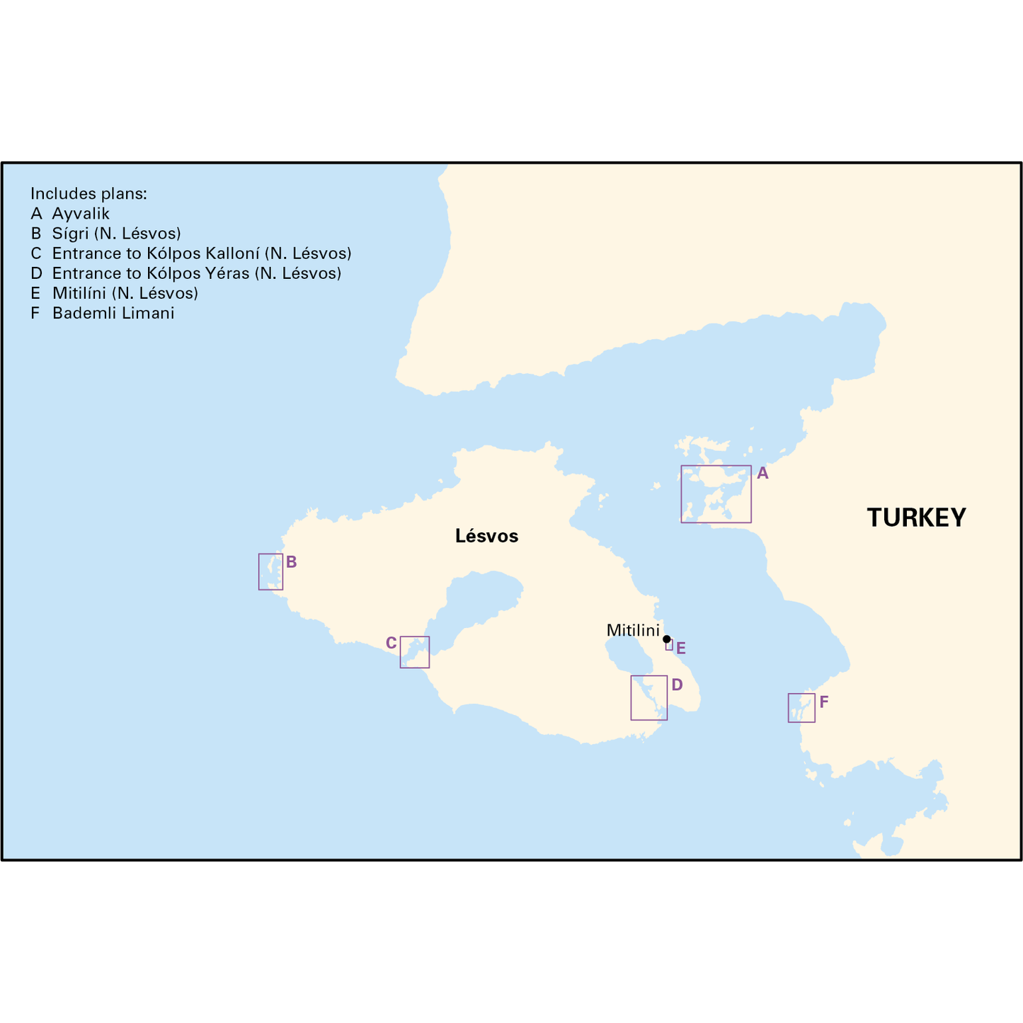 CARTE IMRAY G27 NISOS LESVOS & THE COAST OF TURKEY