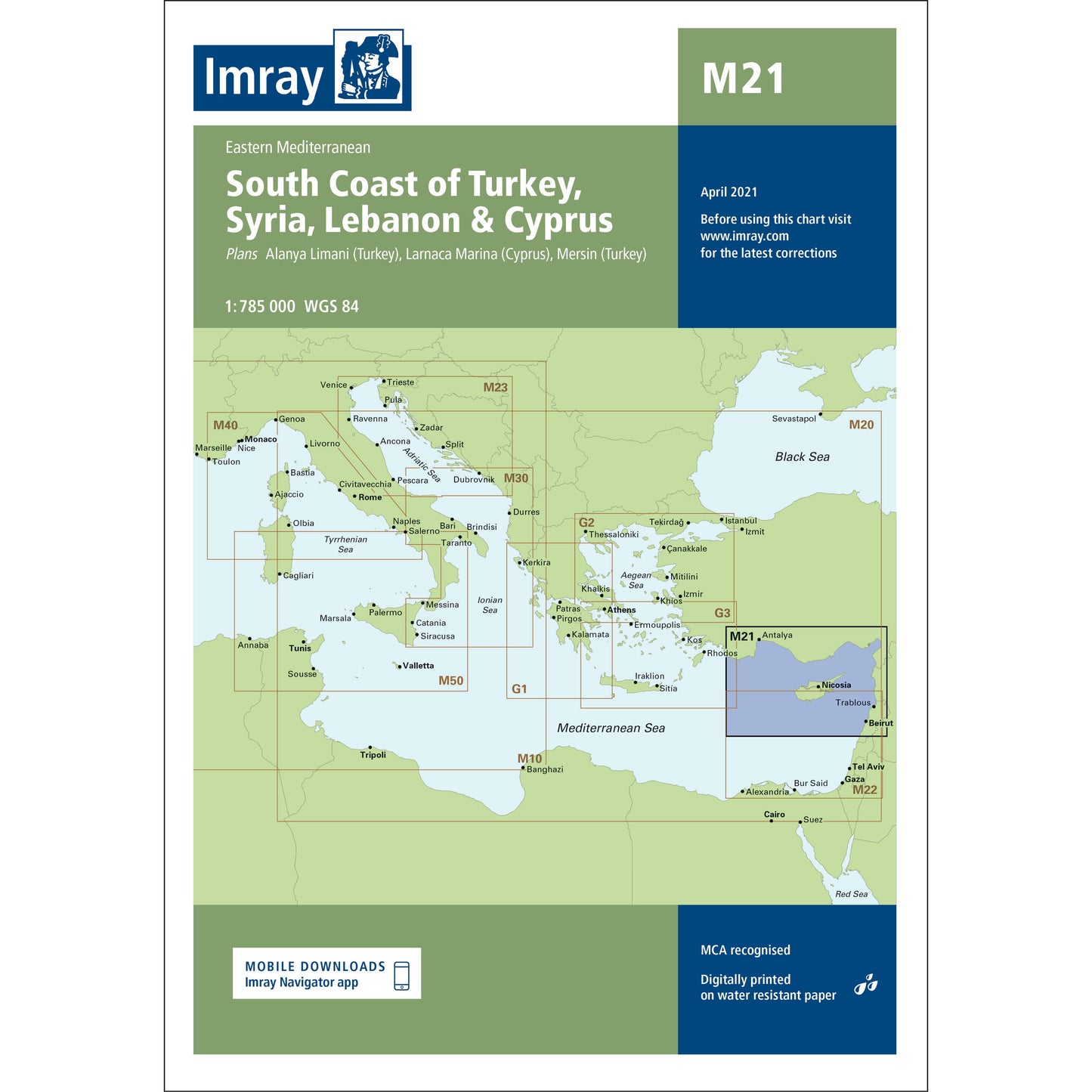 CARTE IMRAY M21 SOUTH COAST OF TURKEY