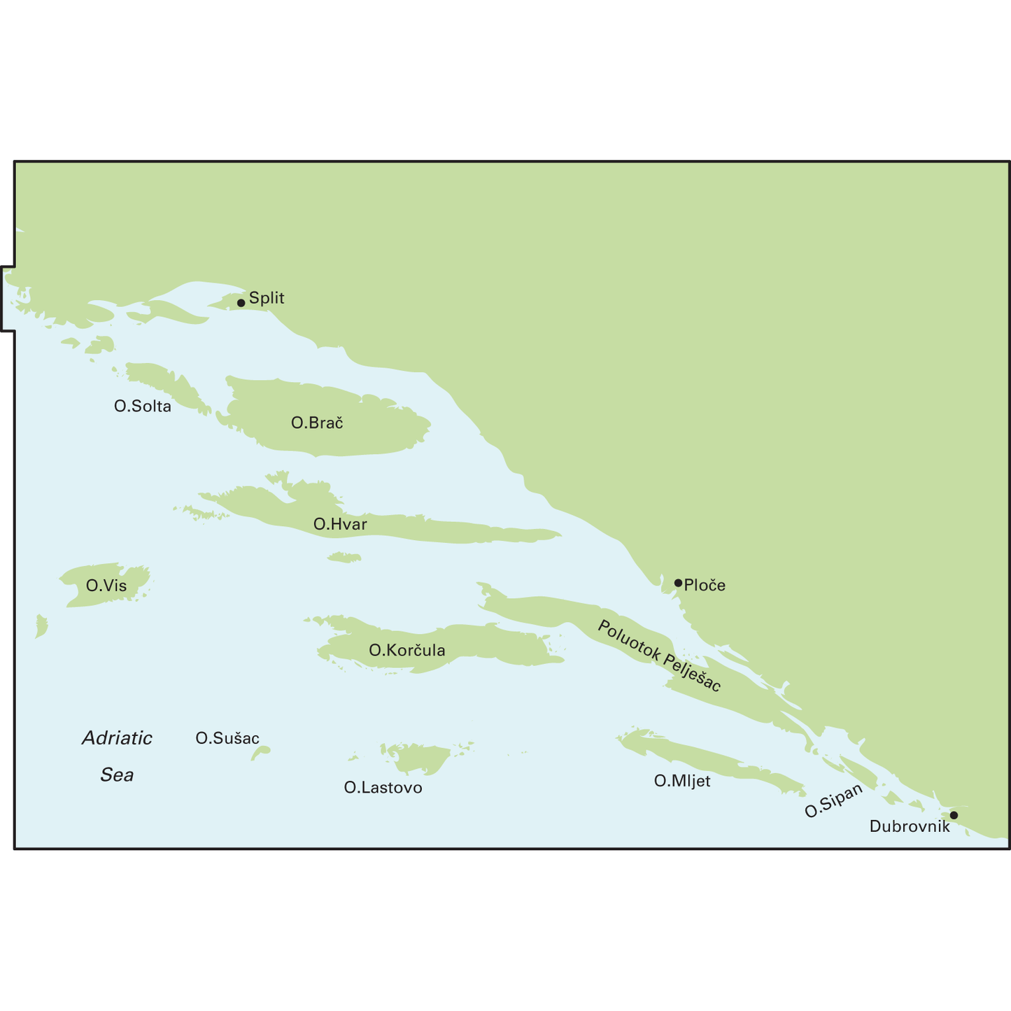 CARTE IMRAY M26 SPLIT TO DUBROVNIK