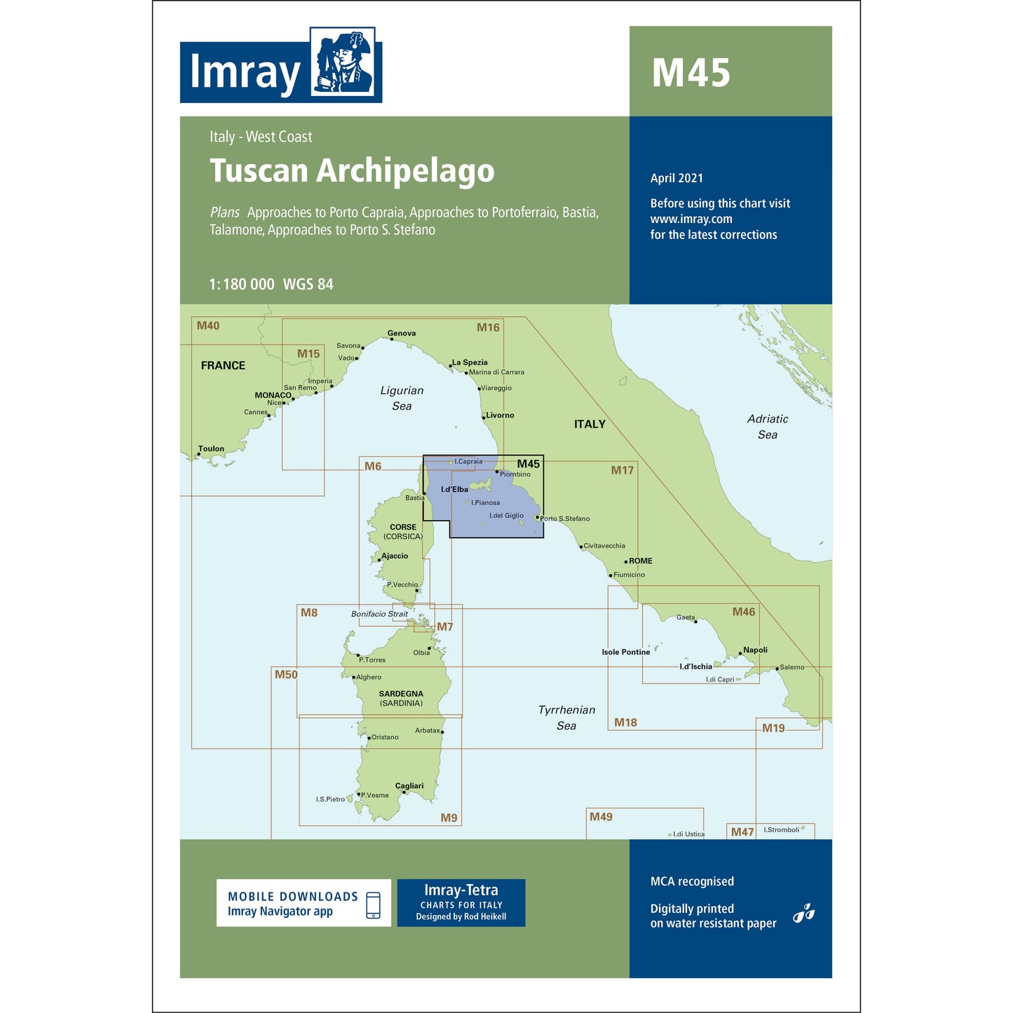 CARTE IMRAY M45 TUSCAN ARCHIPELAGO