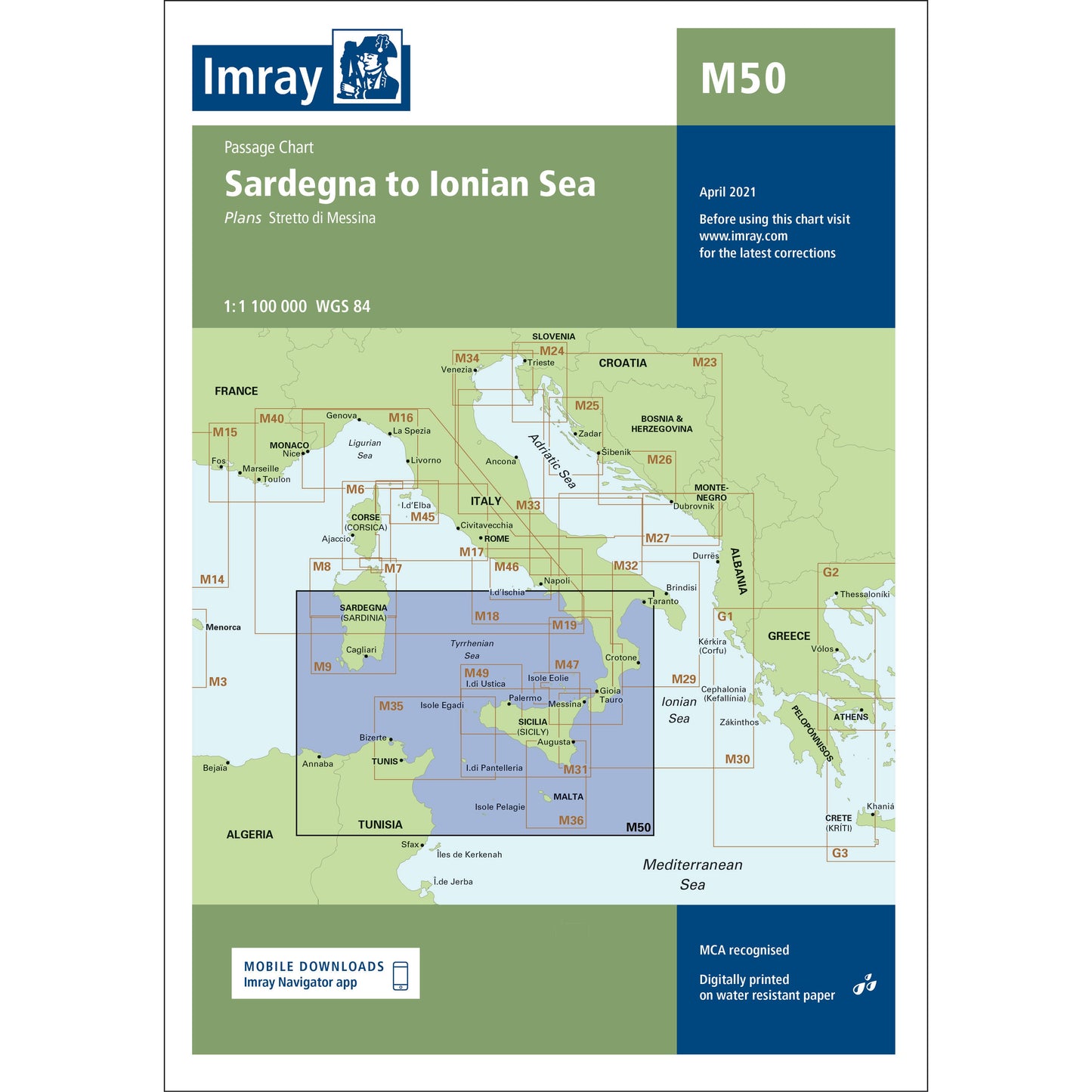 CARTE IMRAY M50 SARDEGNA TO IONIAN SEA