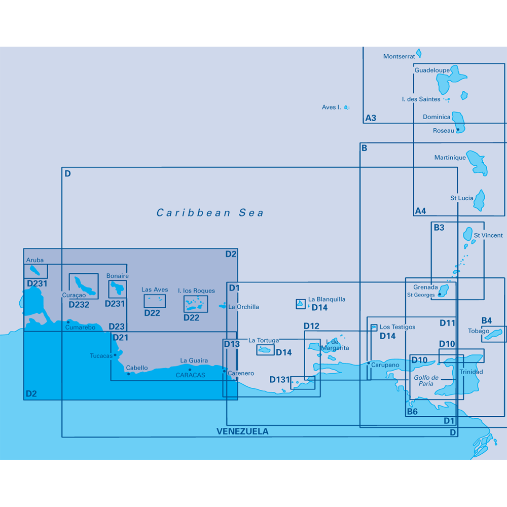 Carte Imray D2 Venezuela: Cabo Codera to Cabo San Roman